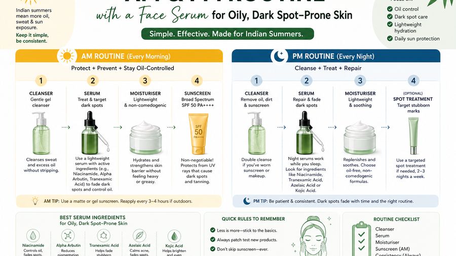 Best face serum for oily skin plus dark spots in summer use