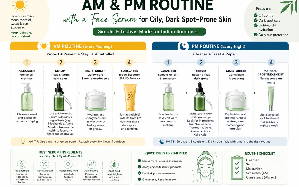 Best face serum for oily skin plus dark spots in summer use