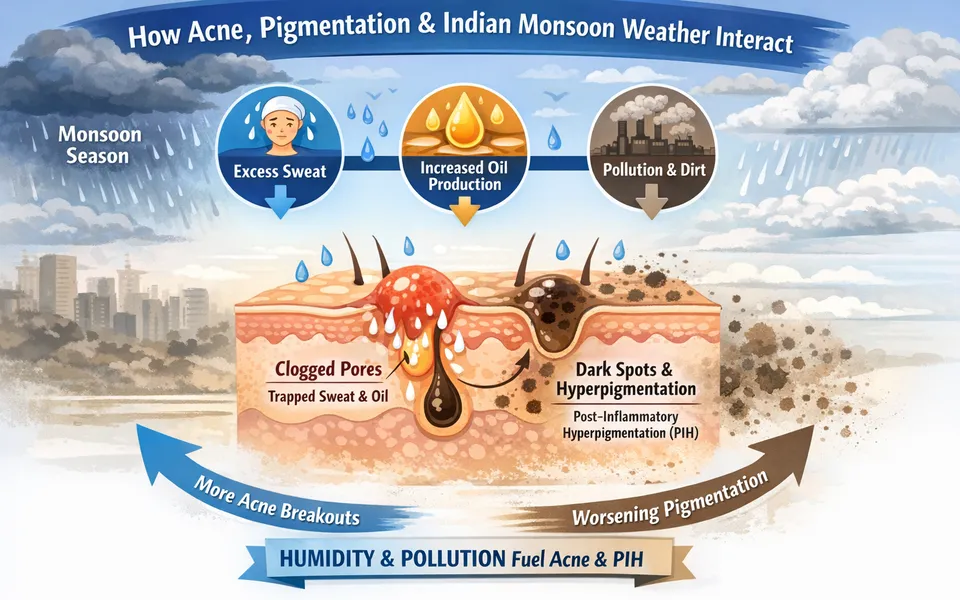 Best day cream for acne prone skin plus pigmentation in monsoon season