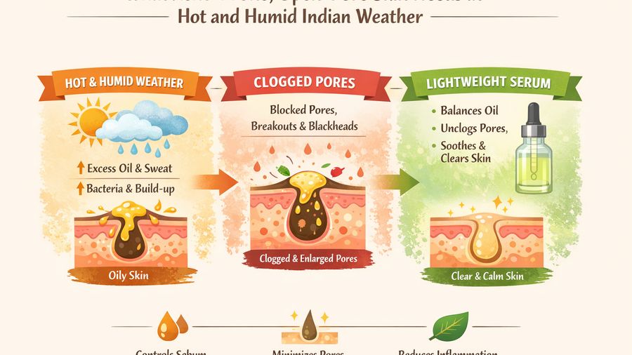 Best face serum for acne prone skin plus open pores in humid weather