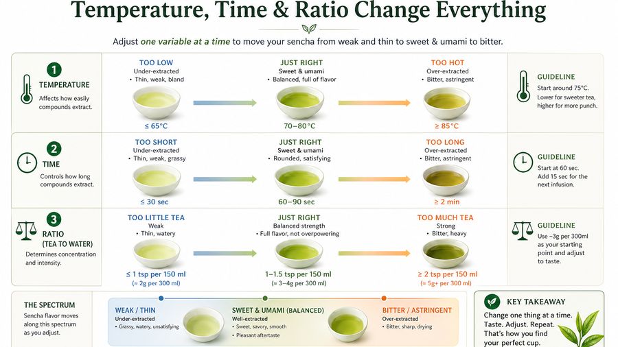 How to Brew Sencha Without Bitterness: Temperature and Timing Guide