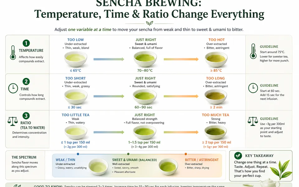 How to Brew Sencha Without Bitterness: Temperature and Timing Guide