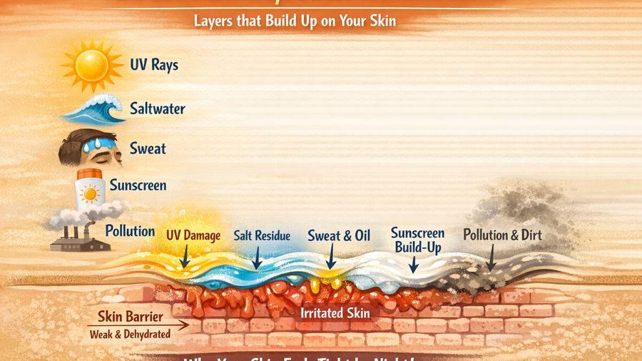 Goa Beach Skin: Saltwater + Sunscreen Build-Up—Fast Night Cleanup Plan