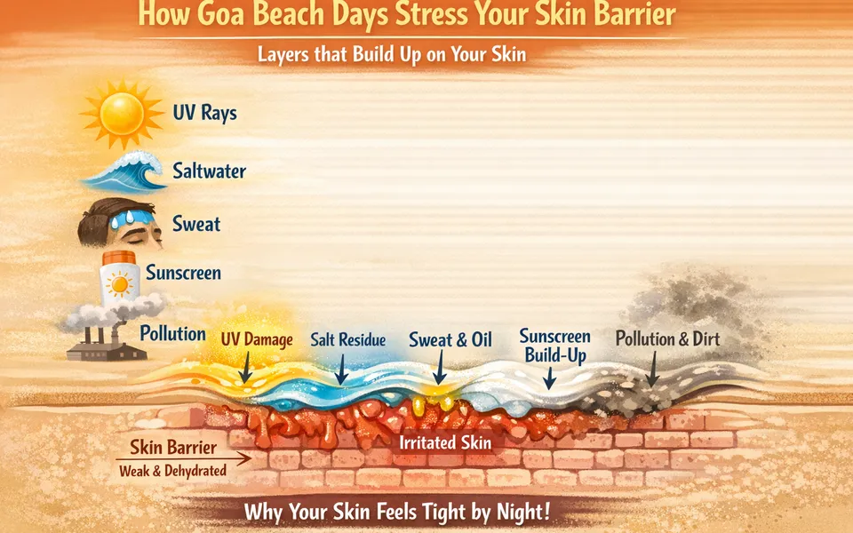 Goa Beach Skin: Saltwater + Sunscreen Build-Up—Fast Night Cleanup Plan