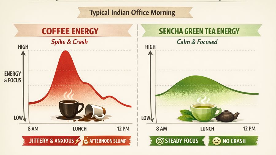 No Coffee Jitters: Calm, Focused Energy With Sencha + L‑Theanine