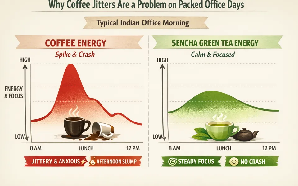 No Coffee Jitters: Calm, Focused Energy With Sencha + L‑Theanine