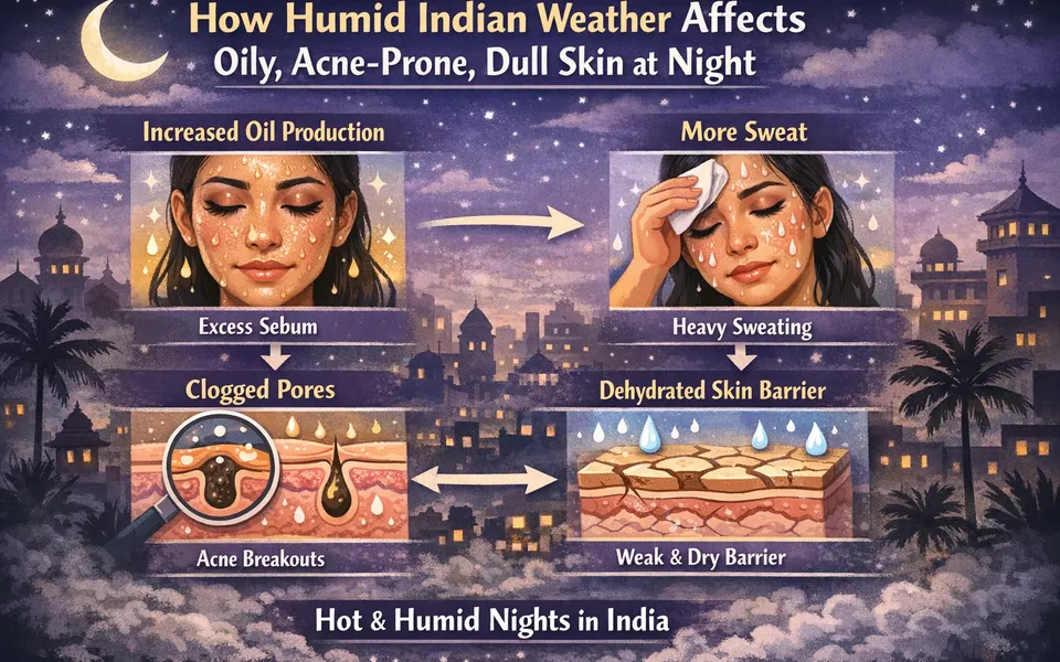 Best night gel for oily acne prone plus dull skin in humid weather