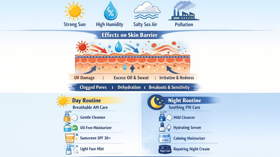 Chennai Coastal Air: Salt, Sweat, and Sensitive Skin—Simple Fixes