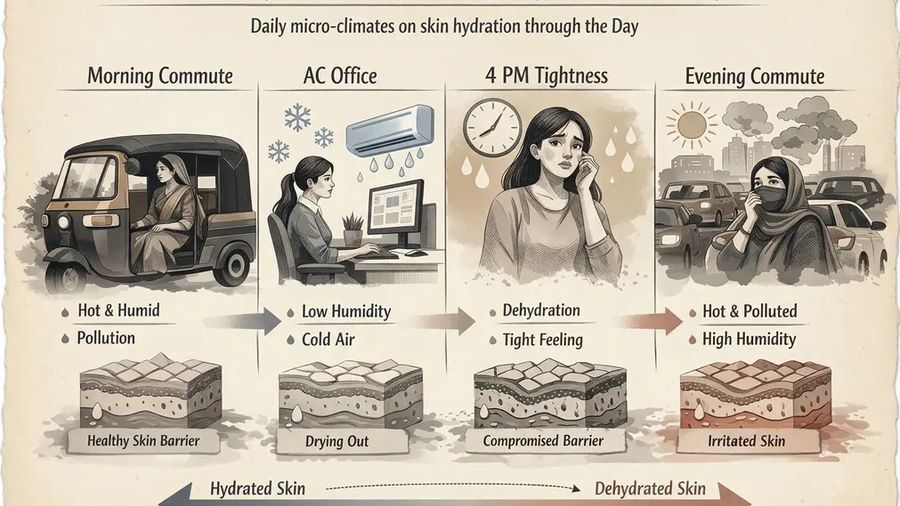 Gurugram Office AC + Evening Commute: Fixing the 4 PM Tightness Without Heavy Layers